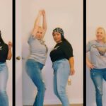 Pec flex quens Daisy Chain and Candy Cane in blue jeans.