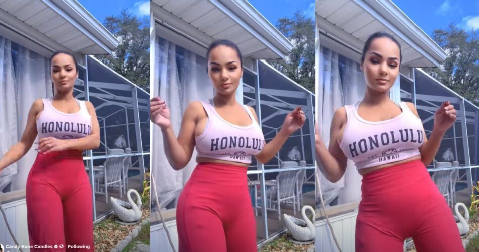 Queen Candy Kane performing pec popping to Baby Shark Remix