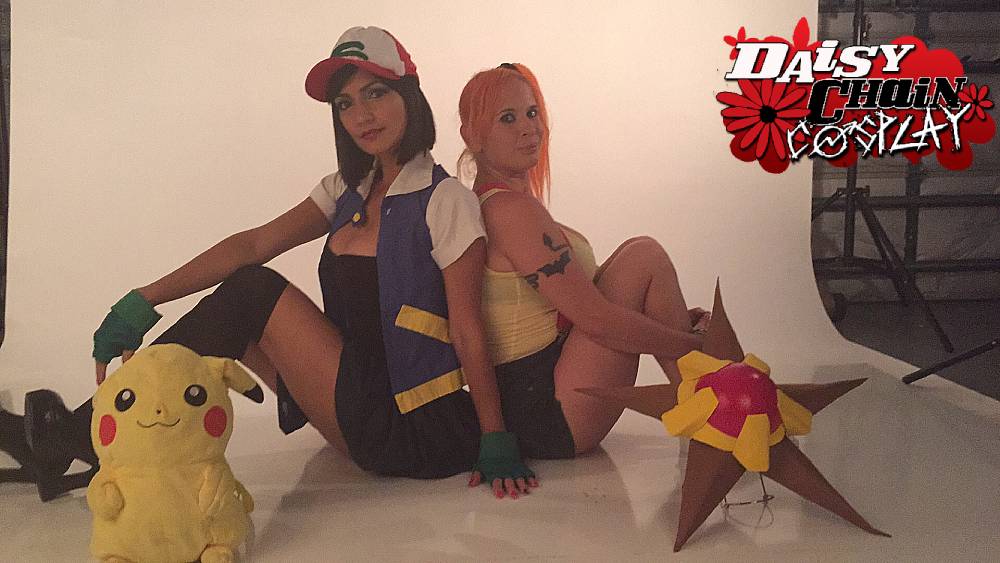 Misty and Ash Cosplay - Ivy Cosplay and Daisy Chain Cosplay with their Pokemon
